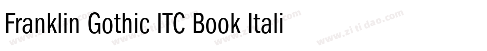 Franklin Gothic ITC Book Italic BT字体转换